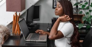 woman with laptop